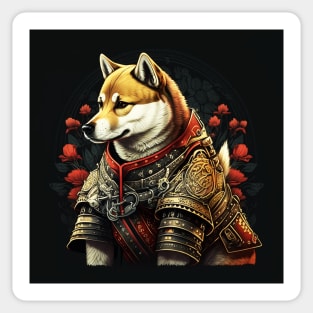 Shiba Inu dog, Samurai, Funny Dog Lover Sticker